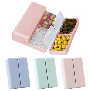 NALANILI Travel Portable With Dual Lid Pill Organizer Pill Case Box Folding Weekly