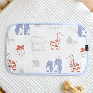 หมอนแบนราบสำหรับทารกแบบระบายอากาศในช่วงฤดูร้อนหมอนสุดเท่สำหรับทารกแรกเกิดผ้าเช็ดตัวเบาะรองนั่งกันถุยน้ำลาย