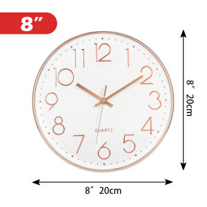 Wall Clock 12 Inches Silent Nordic Quartz Wall Clock For Living Room Home Bedroom Office With Plastic Frame And Glass Cover 30cm Modern Minimalist