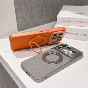 For Xiaomi POCO F9 Ultra Case Luxury PU+PC With Ring Stand  Protective Back Cover Case For POCO F9 F8 Pro F8 Ultra Shell