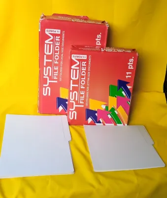 White folder Long and Short 11 PTS sold in x25s50s or 1ream