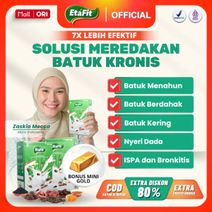 ETAFIT Susu Herbal Batuk Menahun Kering dan Berdahak - Susu Kambing Etawa Bubuk Asli 100% Original