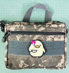 Patch Velcro dán in hình Mèo Vịt Kute (Hình in công nghệ Decal không Viền Gân) - Poseidon.est2019