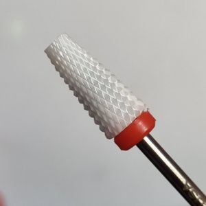 Mũi Mài Sứ Ceramic Hình Thang Đầu Bằng răng chéo (Tapered Barrel Flat Top) – Mũi Phá Gel Mài Móng Chuyên Nghiệp cho nghề nail