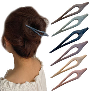 SDFBN Women Hair Accessories Fashion Temperament Top Clips Korean Morandi Hair Clips Duckbill Clip Hairpin Disk Hair