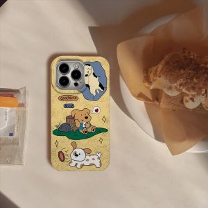 For iPhone 14 Pro max illustration puppy ins Trendy shell 13 12 11 15 8plus 7plus iPhone Case XR X Xs Max 11pro