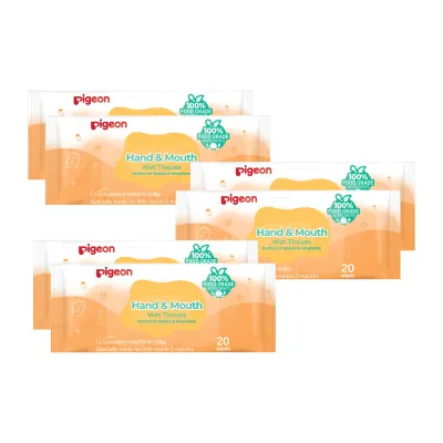 Pigeon(PIGEON) Hand And Mouth Wet Wipes 20S Bundle Pack
