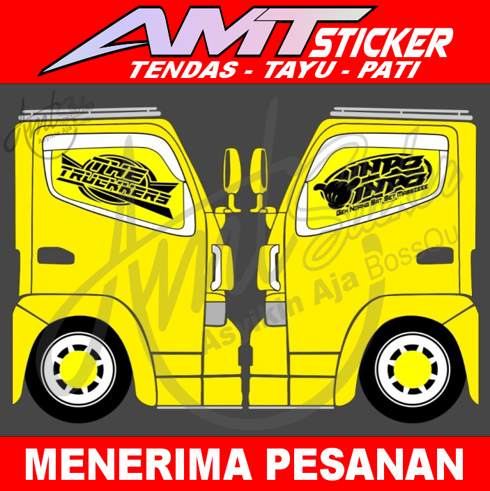 [PROMO] STICKER BLOK KACA SAMPING KIRI KANAN TRUK CANTER,, DESAIN BISA ...