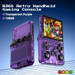 R36S game console 3.5-inch IPS screen portable game console 128G retro handheld game console built-in 15000+ classic games Linux system handheld game console