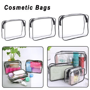 🔥🔥【COD+IN STOCK】Clear Toiletry Bag Quart Size Bag Travel Makeup Cosmetic Bag PVC Toiletries Cosmetic Pouch for Women Men