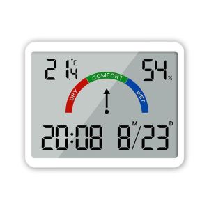JAYQQ ic Hanging Clock Large LCD Screen Ultra Thin Room Thermometer Humidity Sensing Digital Alarm Clock Home Use