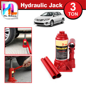 HL MALL 3 Ton Portable Heavy Duty Hydraulic Bottle Jack Automotive Car Jack Emergency Kit Set - 3 TON (Maximum Height 29 cm)
