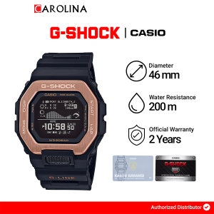 Jam Tangan Pria Casio G-Shock GBX-100NS-4D Digital  Black Dial Black Resin Band