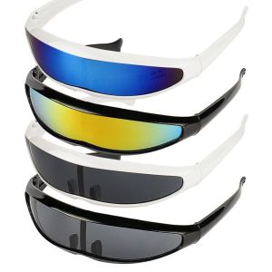 TKC28 Personality UV400 Protection Eye Protector Knight Equipment Mirrored Lens Motorbike Cycling Cyclops Visor Sunglasses Motorcycle Glasses Bike Eyewear Eyeglasses