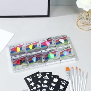 Water-Based Face Paint Set Non-Toxic Festival Makeup Kids Face Paint Palette Safe Washable
