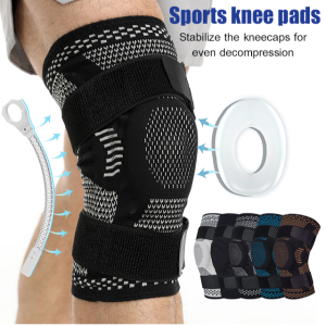 Running leg patella band sports protection warm knee pads mens silicone jump rope leg patella band