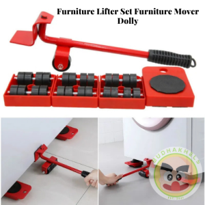 Furniture Lifter Mover HAND DOLLIES | Wheel Bar Mover Device | Heavy Duty Furniture Shifting Lifting Moving Tool with Wheel Pads | Professional Stuffs Moving | Suitable for Sofas and Refrigerators Up to 150KG/330 lbs | Easy and Safe Moving