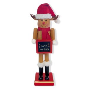 Pinky Bee Dekorasi Natal Nutcracker Reindeer Rusa 36cm 67414200