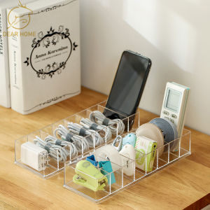 Dear Home กล่องเก็บสาย กล่องเก็บสายชาร์จโทรศัพท์มือถือ ที่เก็บช่องเก็บของ กล่องเก็บของ ที่เก็บของ กล่องเก็บของมีฝาปิด ที่เก็บของอเนกประสงค์ ที่เก็บสายชาร์จ