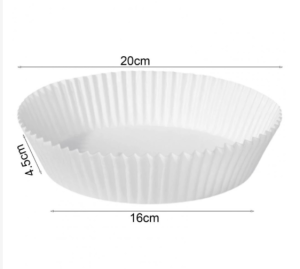 100pcs Air Fryer Paper Tray Special Paper for Air Fryer Baking Oil-Proof Oil-Absorbing Paper Household Barbecue Plate Food Oven Kitchen Pan Pad