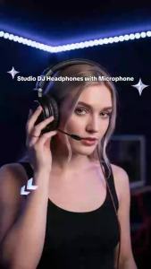 EKSA P100 Wired Headphones Studio DJ Over Ear Headset Stereo Hi-Res Audio With Microphone