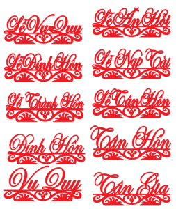 LỄ THÀNH HÔN VU QUY ĐÍNH HÔN... trang trí cổng đám cưới KT 23X60