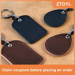 【ZTOYL】 Cổ điển PU da Keychain bảo vệ trường hợp cửa khóa kiểm soát truy cập thẻ thẻ túi vòng thẻ