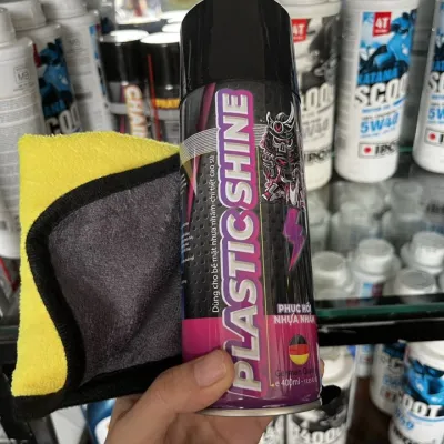 [MUA 1 CHAI TẶNG 1 KHĂN] Chai phục hồi nhựa nhám đen SPRAYKING Plastic Shine phục hồi bảo vệ nhựa nhám cao su vỏ xe