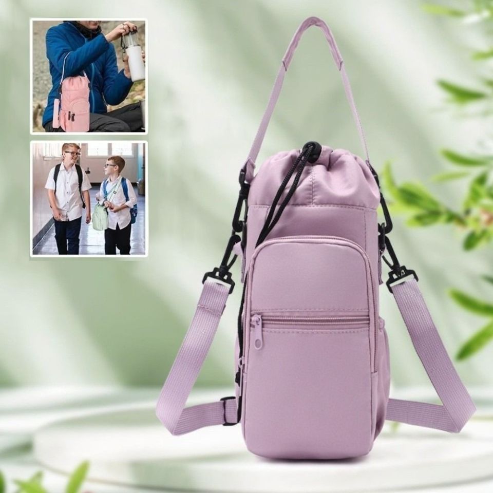 KAWAII BOX water bottle bag Adjustable Strap Water Bottle Bag Insulated Protective Sleeve Thermos Bottle Holder Portable Crossbody Vacuum Cup Carrier Cover for Outdoor
