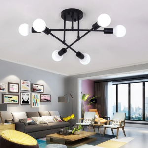 6 Head Ceiling Light Holder Modern Style Lights Chandelier Hanging Ceiling Lamp Home Living/MS