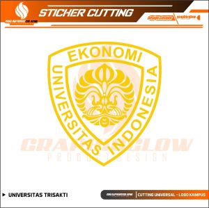 STICKER KAMPUS FAKULTAS EKONOMI UI  UNIVERSITAS INDONESIA STICKER KACA MOBIL HP LAPTOP