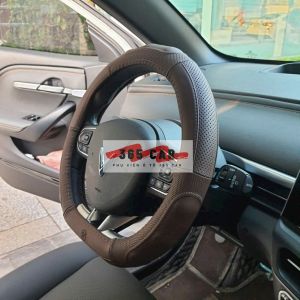 Bọc vô lăng Vf8 bọc vô lăng xe điện Vinfast Vf8 da cừu thật cao cấp hiệu Con Bò Cười chống trầy xước bám bẩn tăng độ bám và giảm trơn trượt khi lái xe