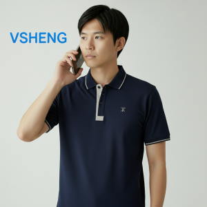 VSheng ขนาดใหญ่คอ T เสื้อผู้ชาย Polo ขนาดพิเศษ Lapel แขนสั้นแบบหลวมเสื้อขนาดใหญ่ M To 6XL