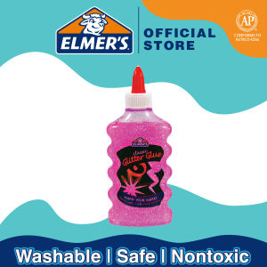 Elmers Glitter Glue Pink 6 oz | Glitter Toys Kids Craft | Washable Safe Non-Toxic Fun | Elmer Elmers
