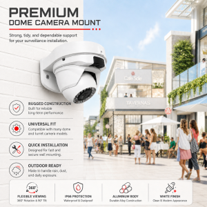 CCTV Security Camera Mount Bracket Universal L-Shape Dome Wall Ceiling Mount Bracket Quick Installation