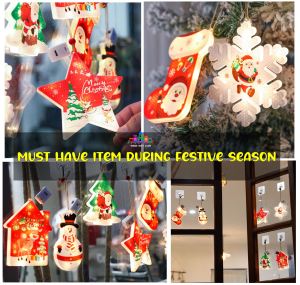 Christmas Decorative LED Lamp Flashing Light Up Ornaments Decoration Gift Christmas Lantern