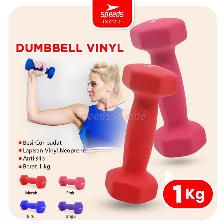 Dumbell Barbel Vinyl Kg Isi 1pcs cewek gym fitness Equipment