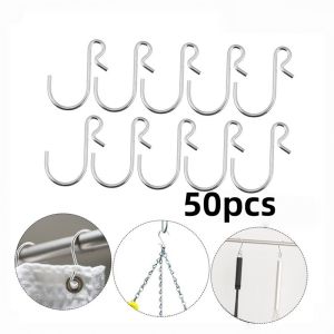 50pcs S Iron Hook Galvanized 3.8cm Mini S Hook For Supermarket Hanging Strip Kitchen Bathroom Hanger