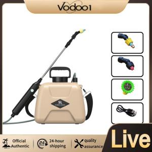 Electric Garden Sprayer 5L Rechargeable with Telescopic Handle and 2 Spray Modes for Lawn Garden and Cleaning Applications