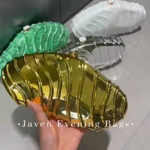 Fashionable Evenign Purse Acrylic Handbag Irregular Shell Shoulder Bag Chain Strap For Event And Special Occasion