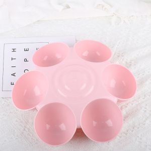 6 in 1 Flower-Shaped Pet Bowl Kitten Puppy Water Feeder Lightweight Neck Protection Food Container Pet Accessory