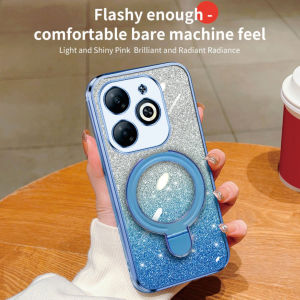 Casing Magsafe Realme C63 C61 C65 C67 Luxury Gliter Premium TPU Ring Magnetic Soft Case
