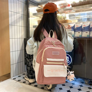 กระเป๋าเป้ Backpack กระเป๋าหนังสือ พร้อมช่องใส่ของด้านข้าง 25L ความจุขนาดใหญ่ กระเป๋าเป้สะพายหลัง เป้นักเรียน ใช้ได้ทั้งชายและหญิง แข็งแรง ทนทาน
