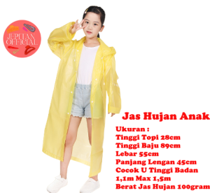 Jas Hujan Anak Merek Eva Ponco Jas Hujan Import Berkualitas Mantel Hujan Anak SD Mantel Hujan Anak Perempuan