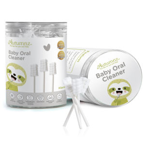 Autumnz Baby Oral Cleaner 30pcs Baby Tongue Cleaner Gauze Gum Cleaner Toothbrush Baby Oral Cleaning Stick Dental Care | GoodealBB