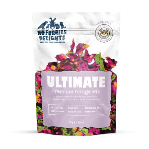 Ultimate Forage Mix | No Furries Delights | Perfect Hay/Green Topper & Treats for Small Pet Animals & Birds