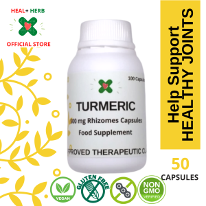 Turmeric 500mg Capsules Amazing Food Supplement 50 Capsules Joint pains Anti inflammatory Curcumin
