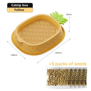 Cat Grass Seed Box Cute Soilless Hydroponic Pet Cat Treat Snack Easy to Grow Packed With Nutrients