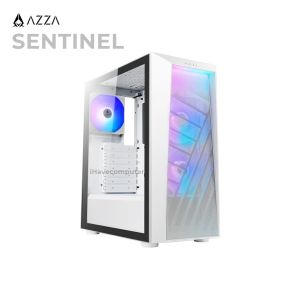 ร้านแนะนำ AZZA ATX Mid Tower Tempered Glass ARGB Gaming Case SENTINEL 203A01 with 12cm ARGB Fan x 4