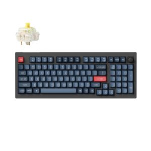 Keychron V5 Max Custom Wirless Mechanical Keyboard 2.4 GHz/Bluetooth/Wired 3-Mode 100 Keys RGB Backlight QMK/VIA Programmable Macro Hot-Swap Gateron Jupiter Switch PBT Keycaps for Mac Windows